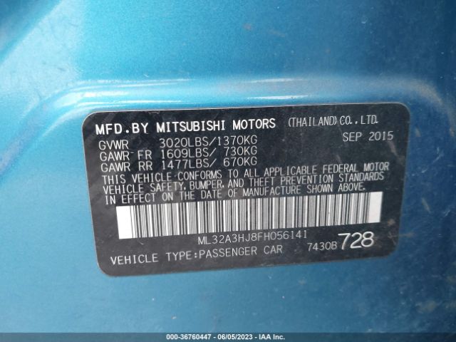 ML32A3HJ8FH056141 Mitsubishi Mirage De/rf