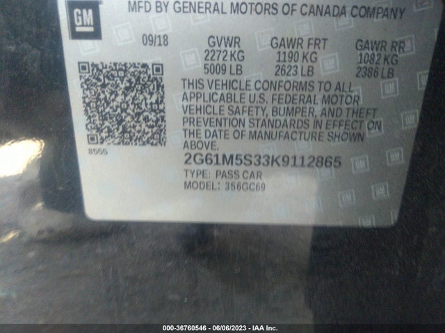 2G61M5S33K9112865 Cadillac XTS LUXURY