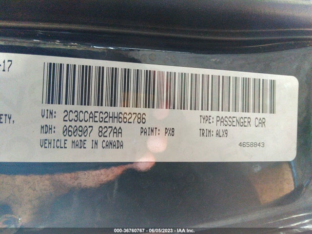 2C3CCAEG2HH662786 Chrysler 300 300c