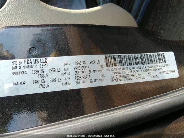 2C4RDGBG6GR183872 Dodge Grand Caravan American Value Pkg