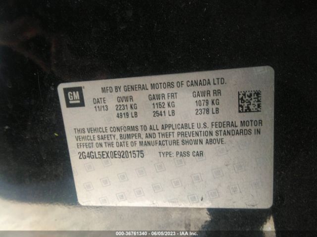 2G4GL5EX0E9201575 Buick Regal