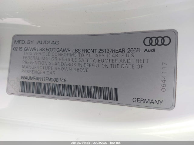 WAUMFAFH1FN008149 Audi A5 Premium Plus