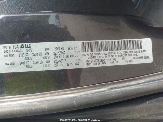 Dodge Grand Caravan Se Plus 2016 2C4RDGBG8GR131210 Image 10