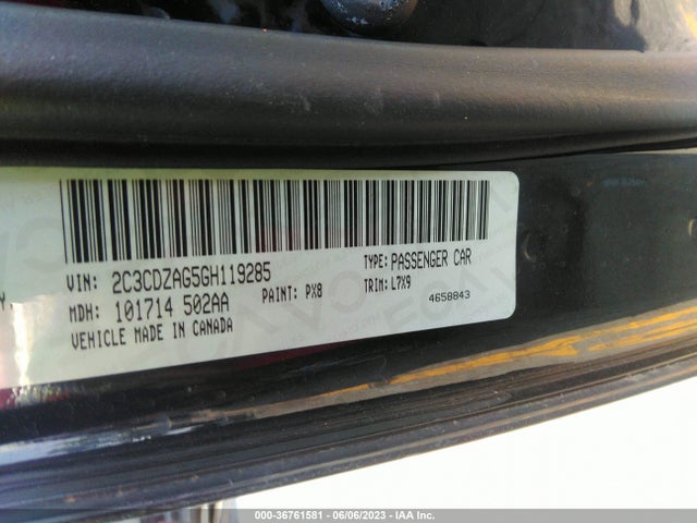 Dodge Challenger Sxt 2016 2C3CDZAG5GH119285 Image 9
