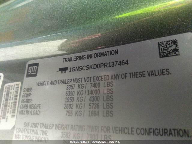 Chevrolet Tahoe Premier 2023 1GNSCSKD0PR137464 Image 9