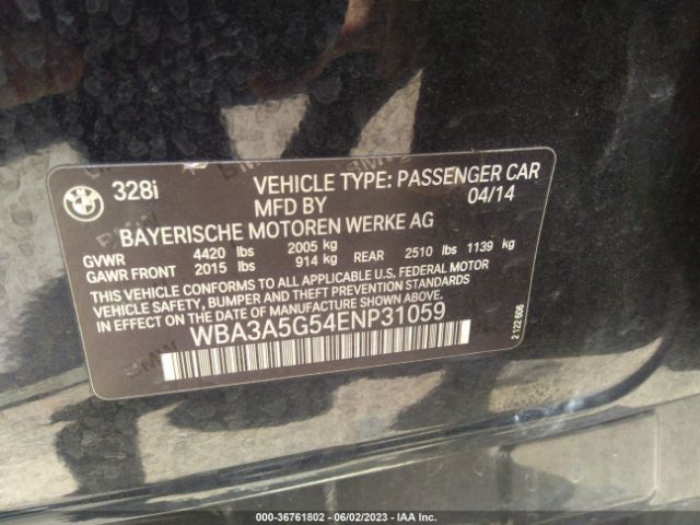 WBA3A5G54ENP31059 BMW 3 Series 328i