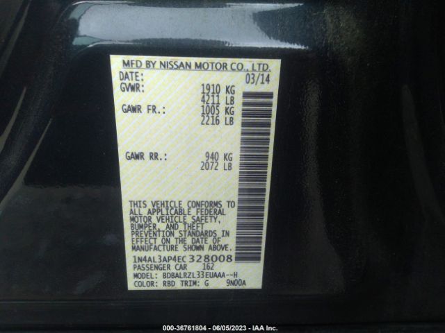 1N4AL3AP4EC328008 Nissan Altima 2.5 S