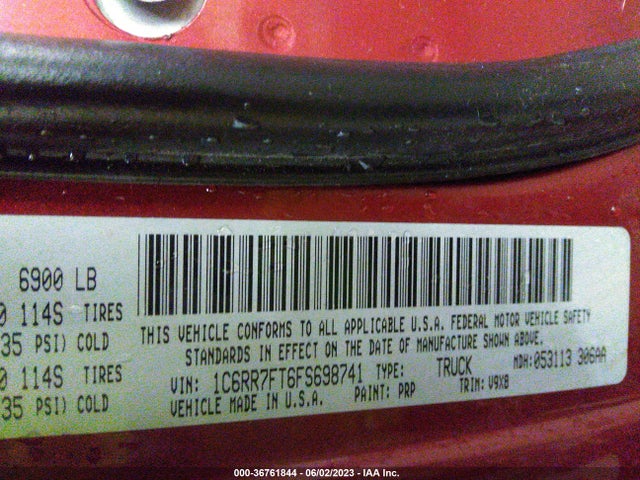 RAM 1500 Express 2015 1C6RR7FT6FS698741 Image 9