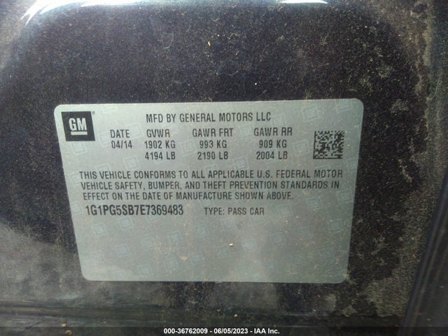 Chevrolet CRUZE LTZ 2014 1G1PG5SB7E7369483 Image 9