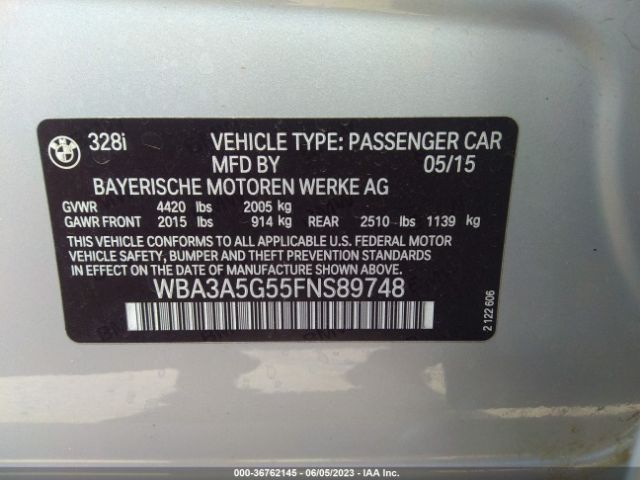 WBA3A5G55FNS89748 BMW 3 Series 328i