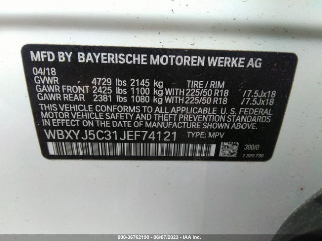 WBXYJ5C31JEF74121 BMW X2 Xdrive28i