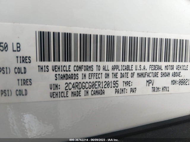 Dodge Grand Caravan Sxt 2014 2C4RDGCG0ER120195 Image 9