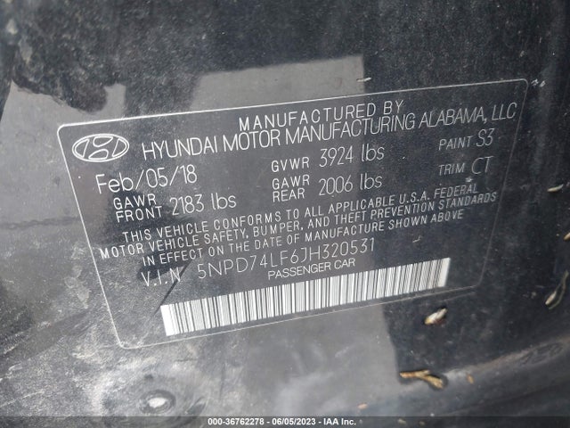 Hyundai ELANTRA SE 2018 5NPD74LF6JH320531 Image 9