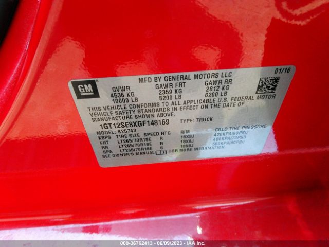 1GT12SE8XGF148169 GMC Sierra 2500hd Sle