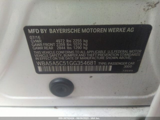 WBA5A5C51GG354681 BMW 5 Series 528i