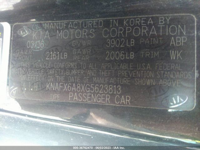 KNAFX6A8XG5623813 KIA Forte Koup Ex