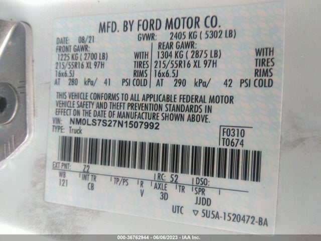 Ford Transit Connect Van Xl 2022 NM0LS7S27N1507992 Image 11