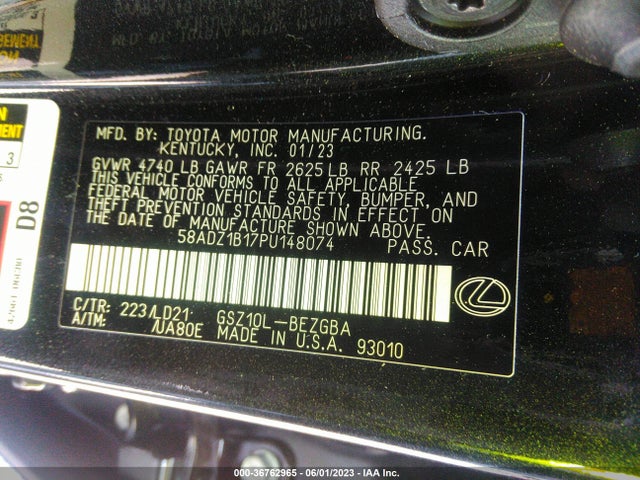 58ADZ1B17PU148074 Lexus Es Es 350