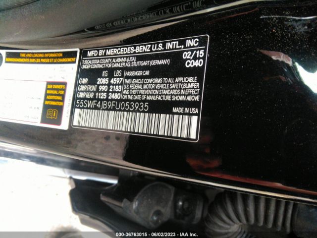 55SWF4JB9FU053935 Mercedes-Benz C-class C 300