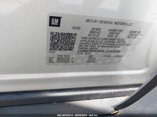 Chevrolet Traverse Ls 2020 1GNERFKW6LJ193289 Image 9