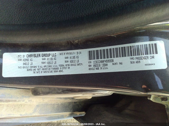 Chrysler 200 Limited 2015 1C3CCCAB0FN595938 Image 9