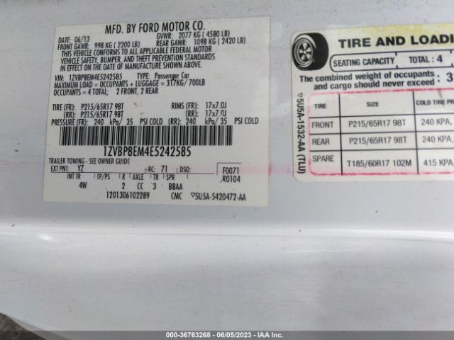 1ZVBP8EM4E5242585 Ford Mustang V6