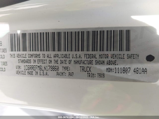1C6RREFM6LN179860 RAM 1500 Big Horn
