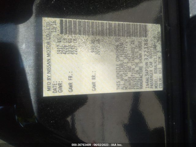 1N4AL3AP1HN322188 Nissan Altima 2.5 Sr