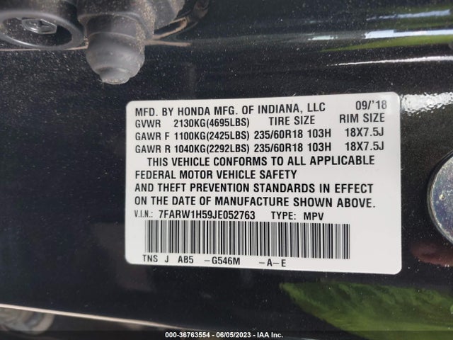 Honda CR-V EX 2018 7FARW1H59JE052763 Image 11