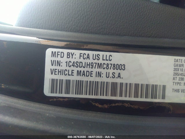 Dodge Durango Srt Hellcat 2021 1C4SDJH97MC878003 Image 11