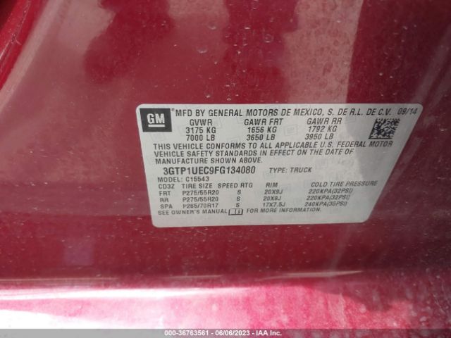 3GTP1UEC9FG134080 GMC Sierra 1500 Sle