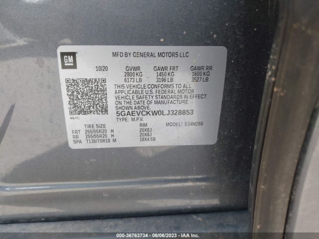 5GAEVCKW0LJ328853 Buick Enclave Avenir