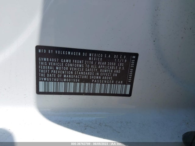 2020 Volkswagen Golf, VIN: 3VWG57AU1LM001554