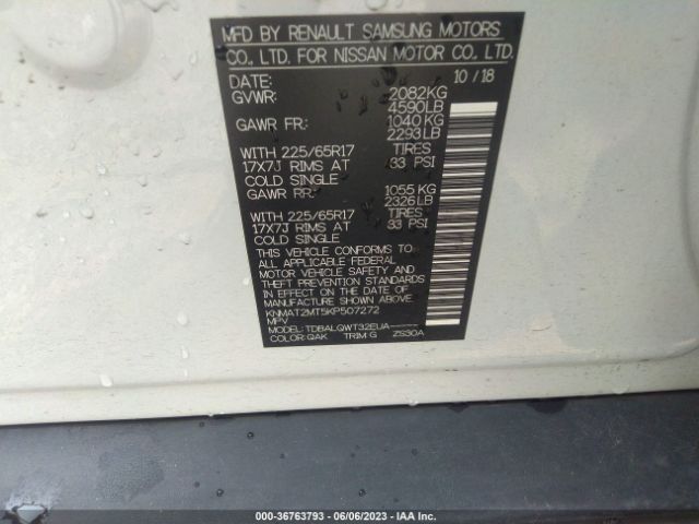 KNMAT2MT5KP507272 Nissan ROGUE SV