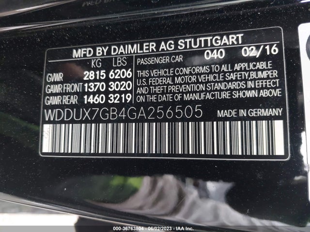 2016 Mercedes-Benz Maybach, VIN: WDDUX7GB4GA256505