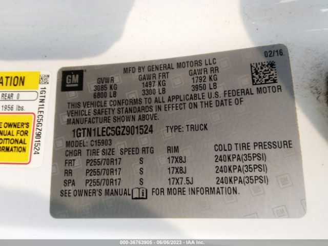 1GTN1LEC5GZ901524 GMC SIERRA 1500