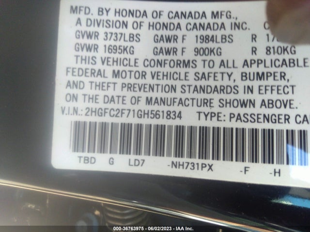 Honda Civic Sedan Ex 2016 2HGFC2F71GH561834 Image 10