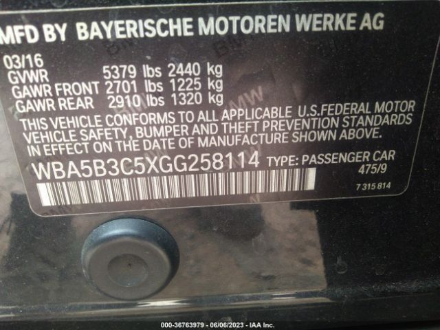 WBA5B3C5XGG258114 BMW 5 Series 535i Xdrive
