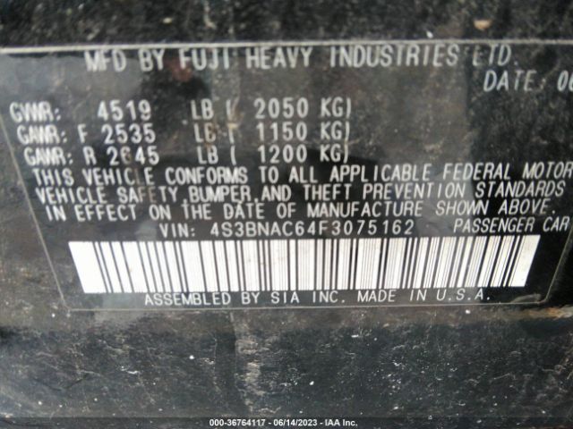 4S3BNAC64F3075162 Subaru Legacy 2.5i Premium