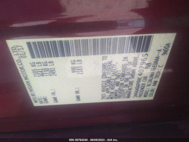 1N4AA6AP4HC407965 Nissan Maxima Platinum