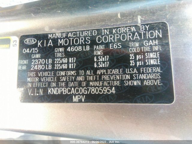 KNDPBCAC0G7805954 KIA Sportage Lx