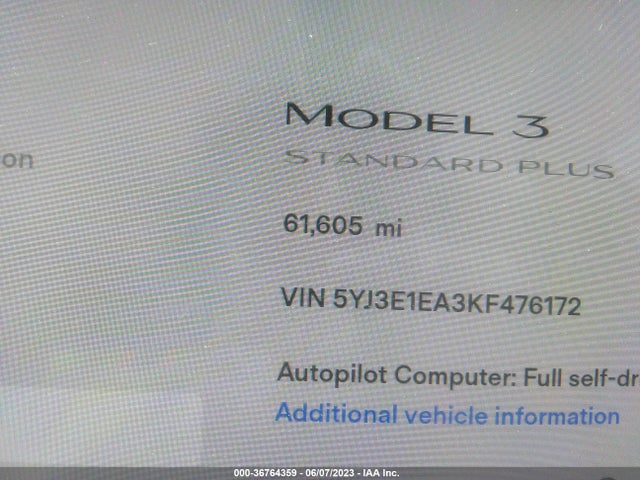 Tesla Model 3 Range 2019 5YJ3E1EA3KF476172 Image 8