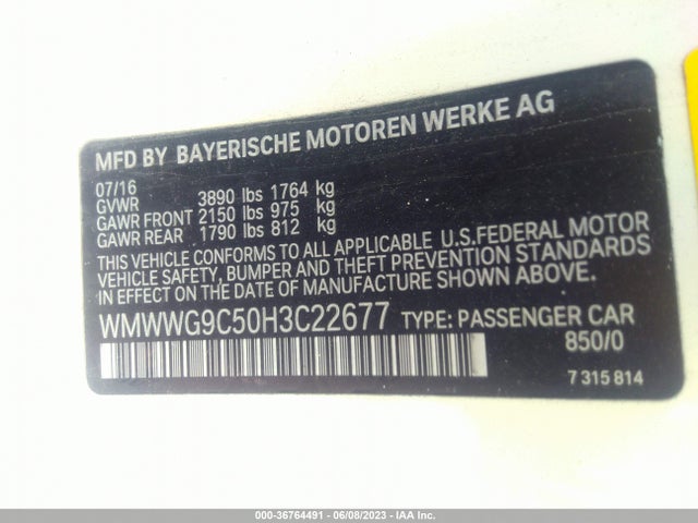 2017 Mini Cooper, VIN: WMWWG9C50H3C22677