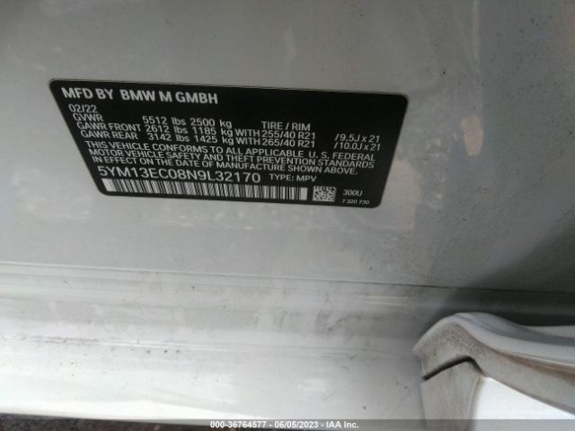 5YM13EC08N9L32170 BMW X3 M