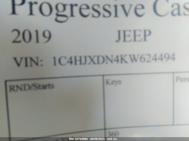1C4HJXDN4KW624494 Jeep Wrangler Unlimited Sport S