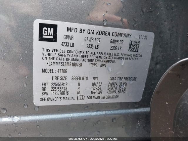 KL4MMFSL8MB100738 Buick Encore Gx Essence