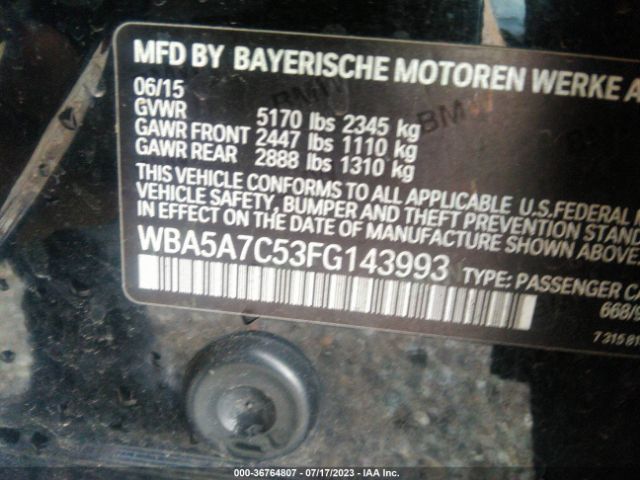 WBA5A7C53FG143993 BMW 5 Series 528i Xdrive