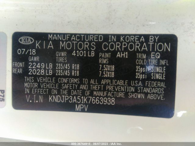 KNDJP3A51K7663938 KIA SOUL +