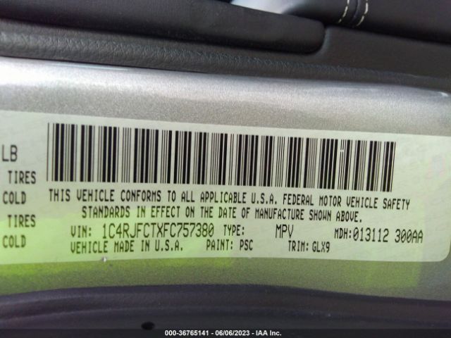 1C4RJFCTXFC757380 Jeep Grand Cherokee Overland