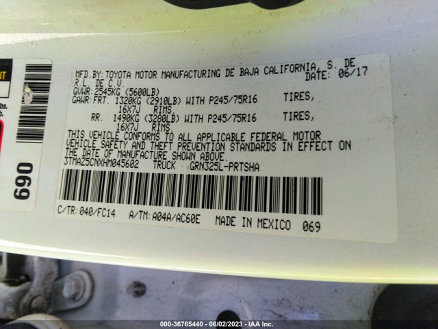 Toyota Tacoma Sr5 2017 3TMAZ5CNXHM045602 Image 10